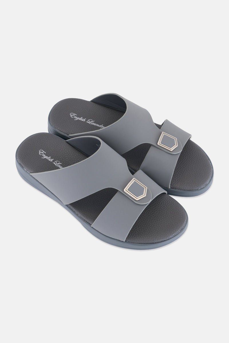 English Laundry صنادل عربية للرجال، رمادي - Image 2